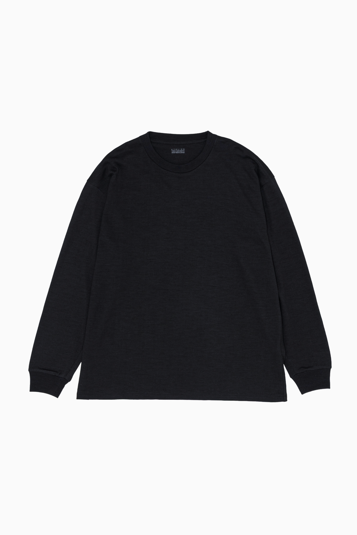 WOOL RAMIE JERSEY CREW NECK PULLOVER