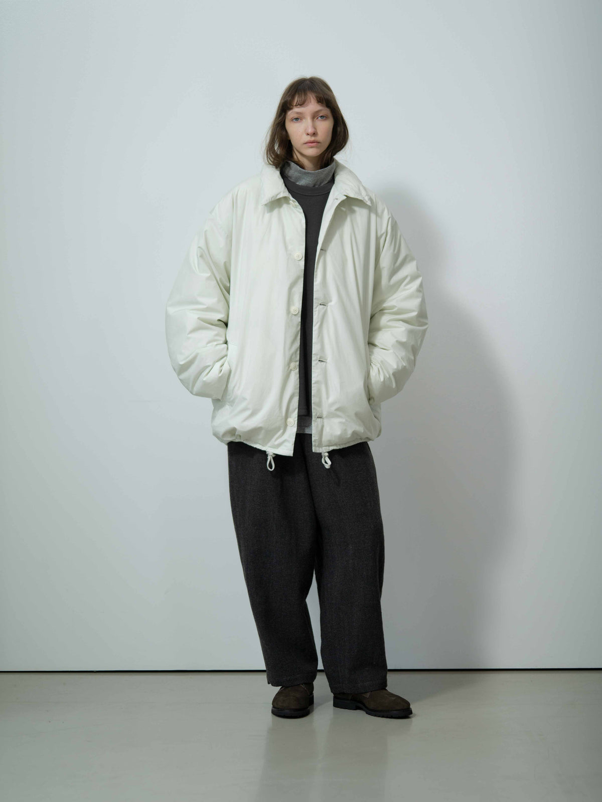 WOOL FLEECE CREW NECK PULLOVER