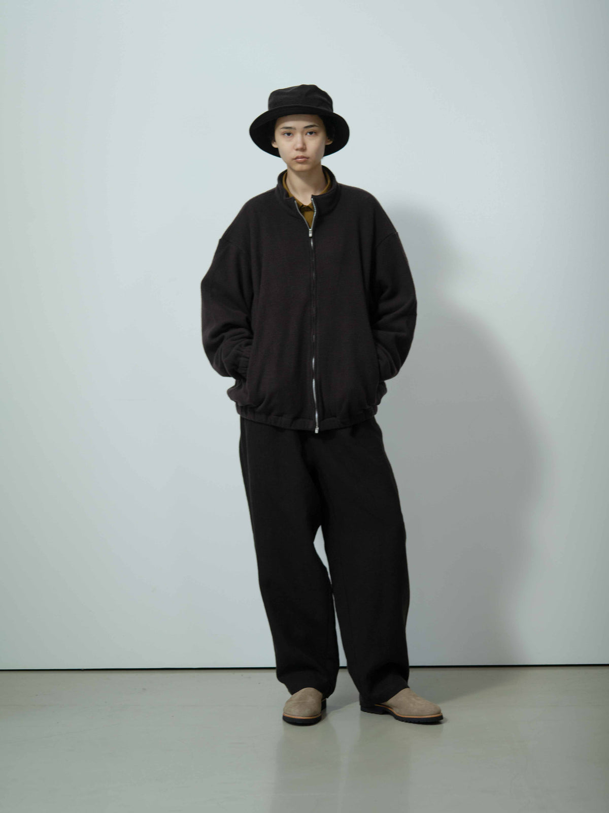 WOOL FLEECE TRACK JACKET