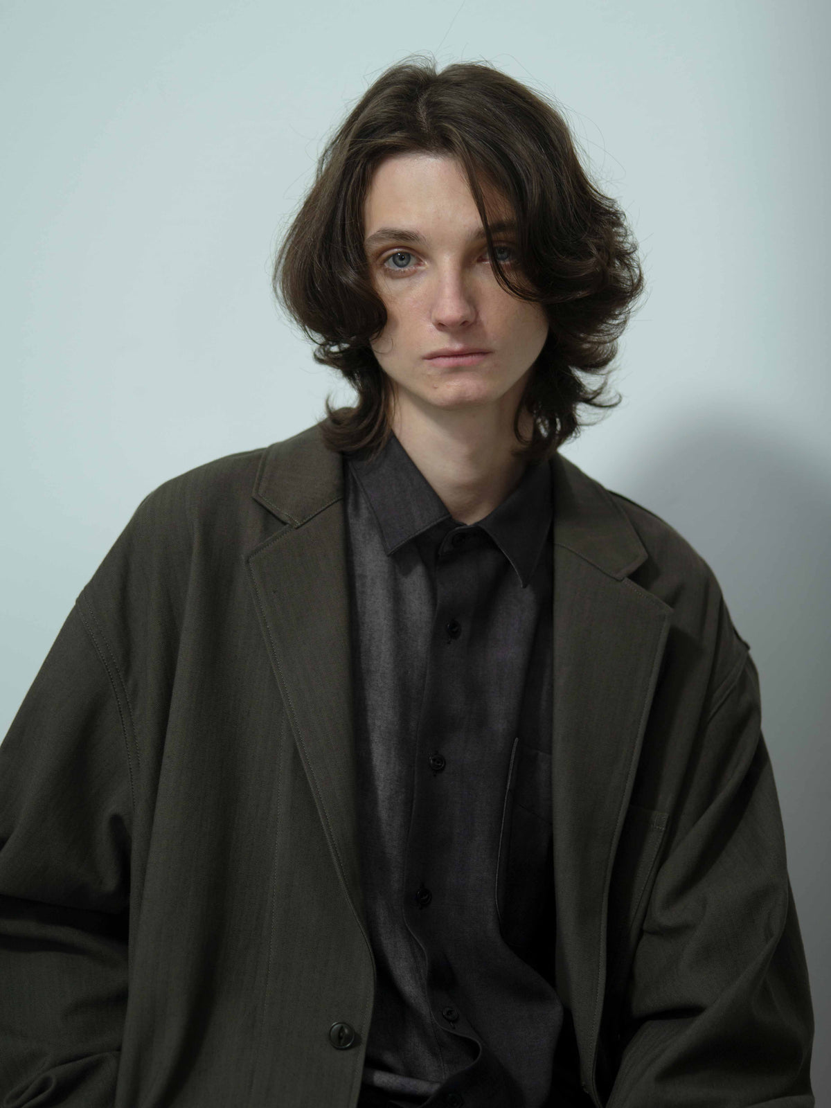 WORK SUIT JACKET (COTTON RAYON HERRINGBONE)