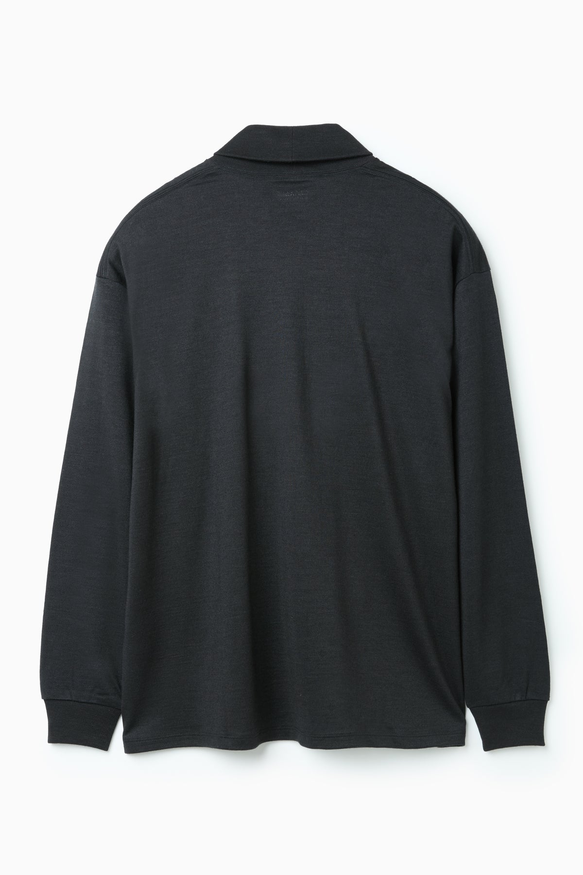 WOOL RAMIE JERSEY HIGH NECK PULLOVER