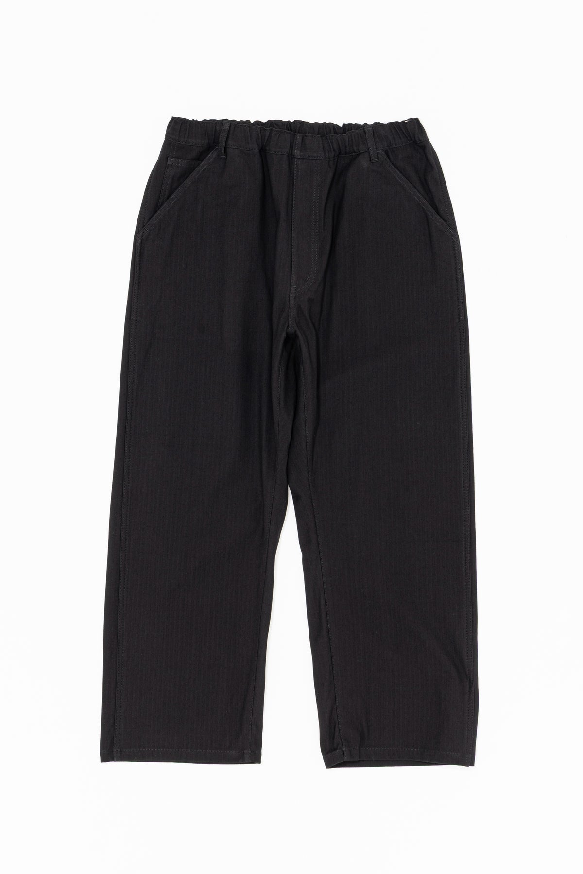 COTTON RAYON HERRINGBONE WORK 5POCKET EASY PANTS
