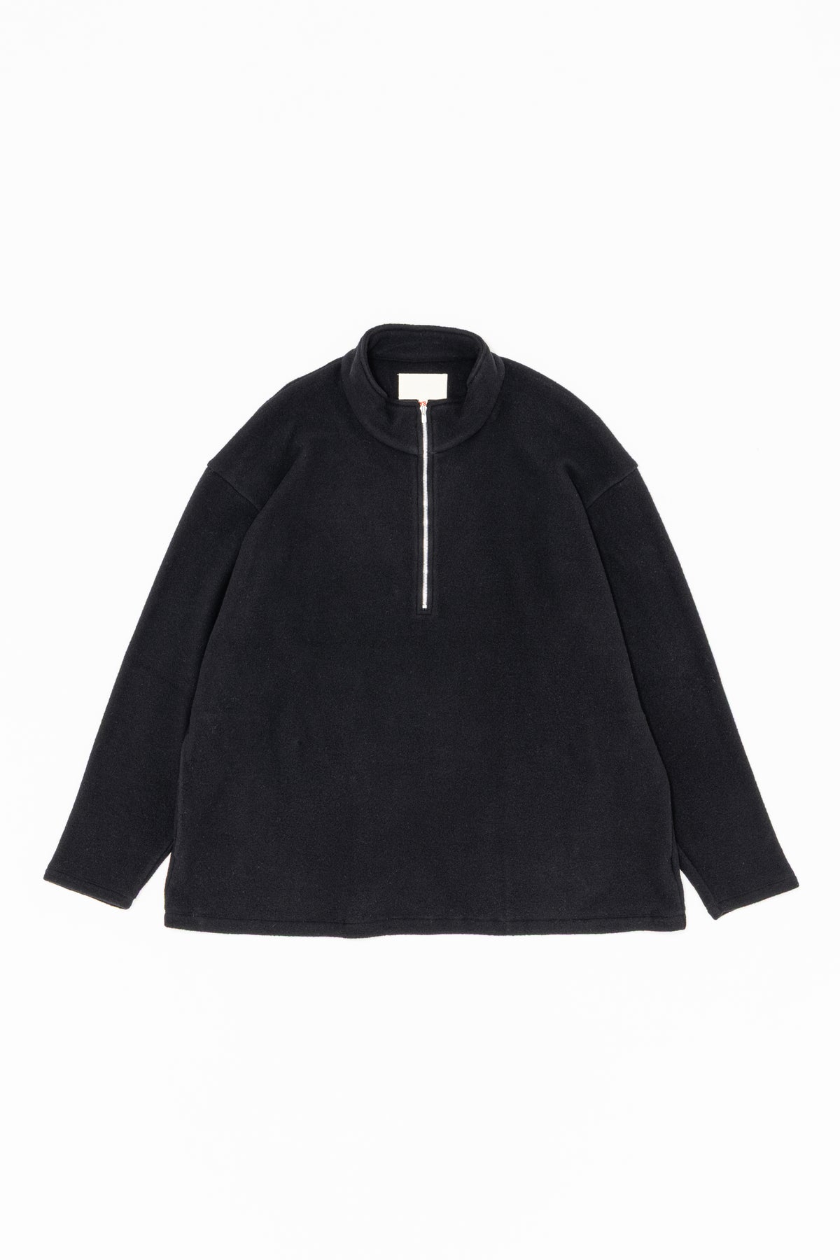 WOOL FLEECE HALF ZIP PULLOVER