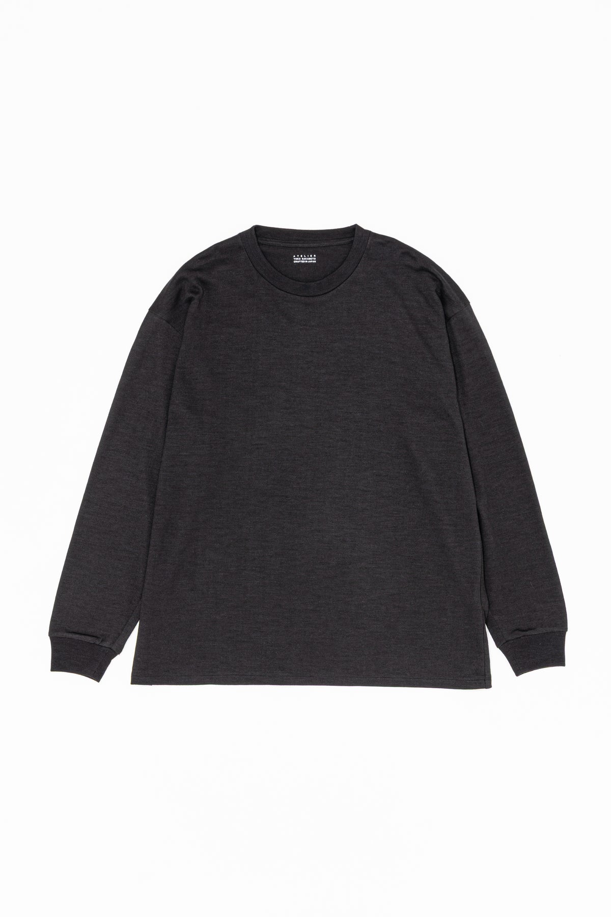 WOOL RAMIE JERSEY CREW NECK PULLOVER