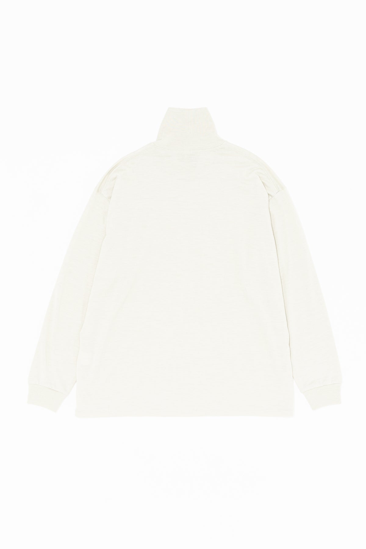 WOOL RAMIE JERSEY HIGH NECK PULLOVER