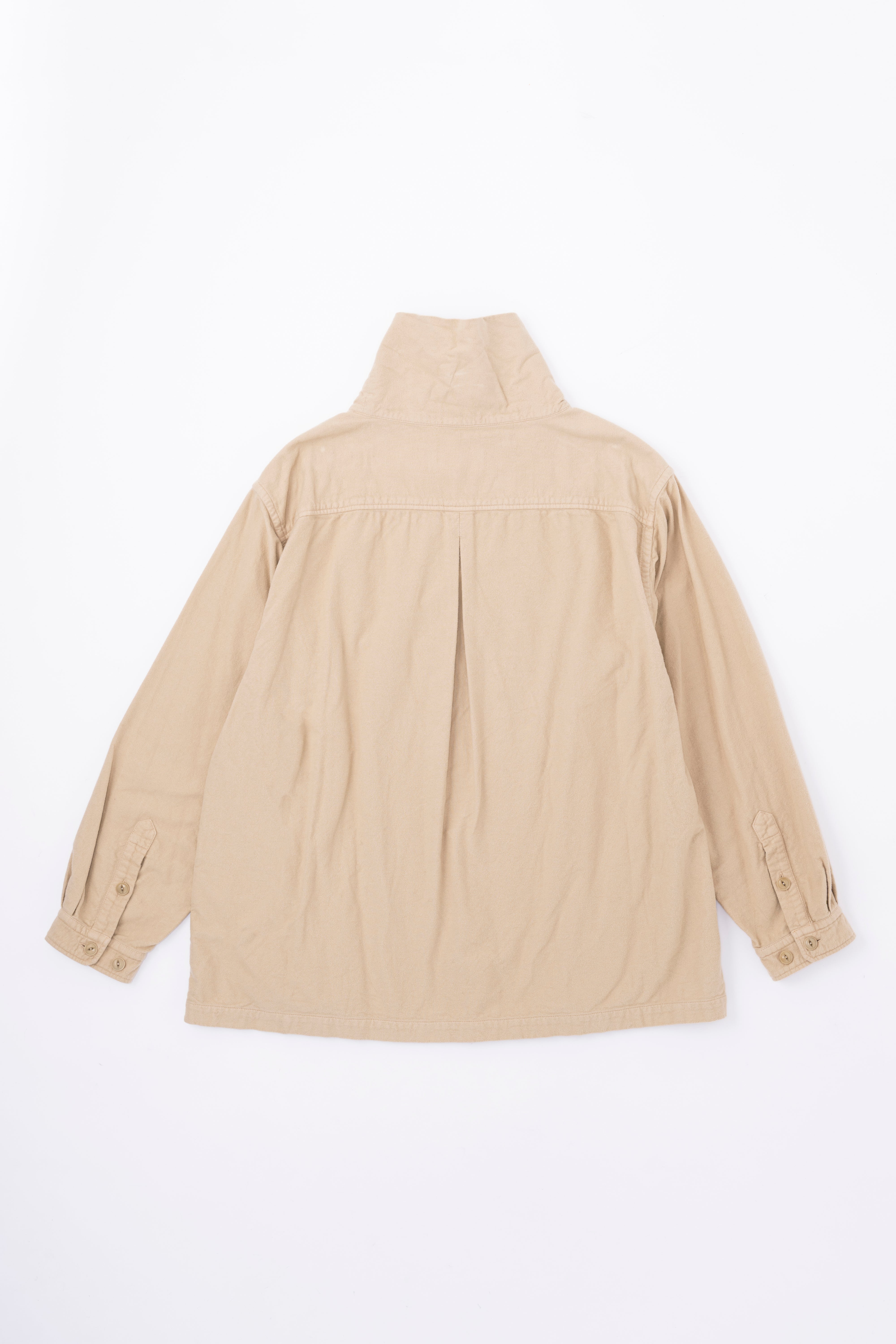 BRUSHED COTTON HIGH NECK PULLOVER