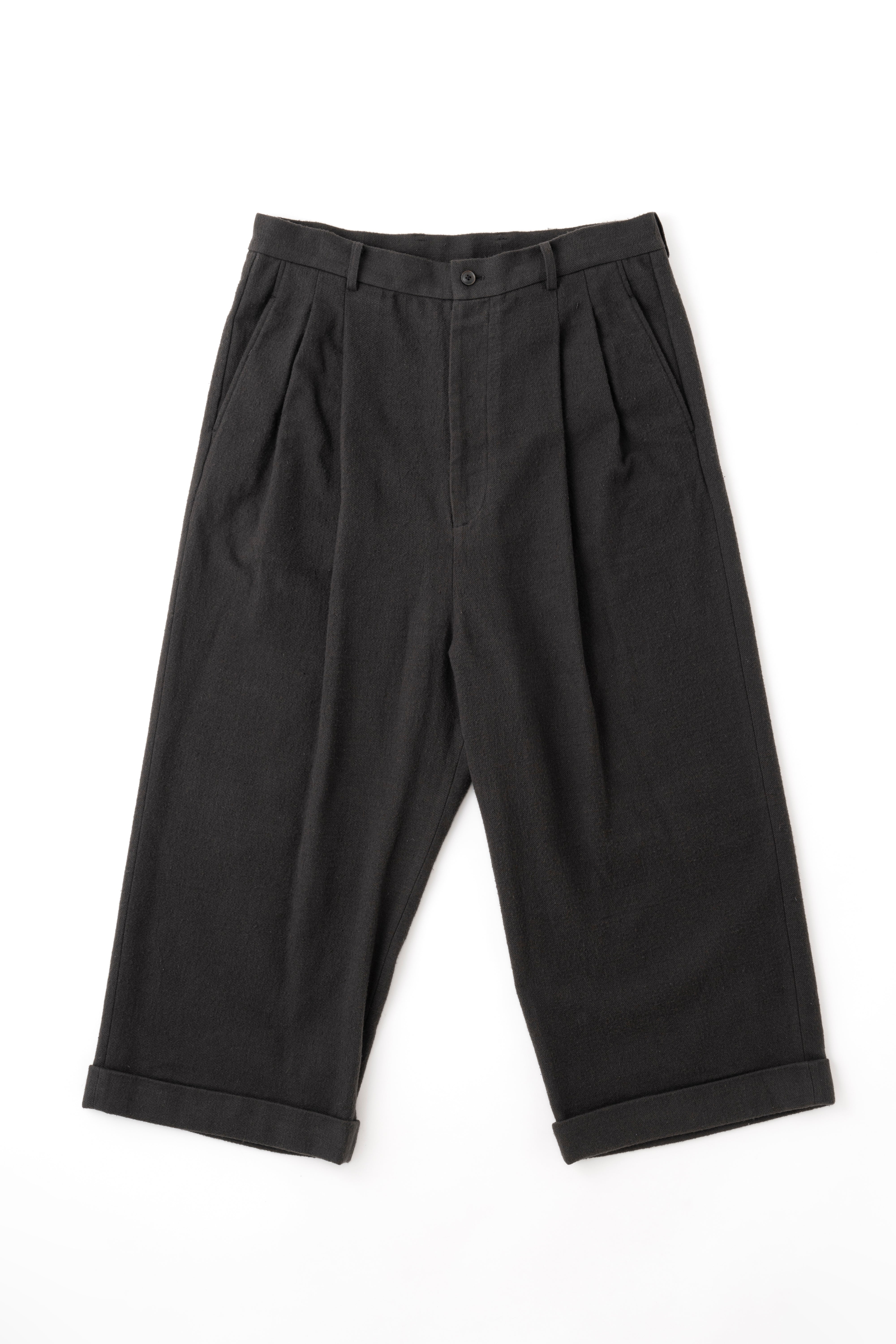 DOUBLE PLEATED WIDE EASY PANTS