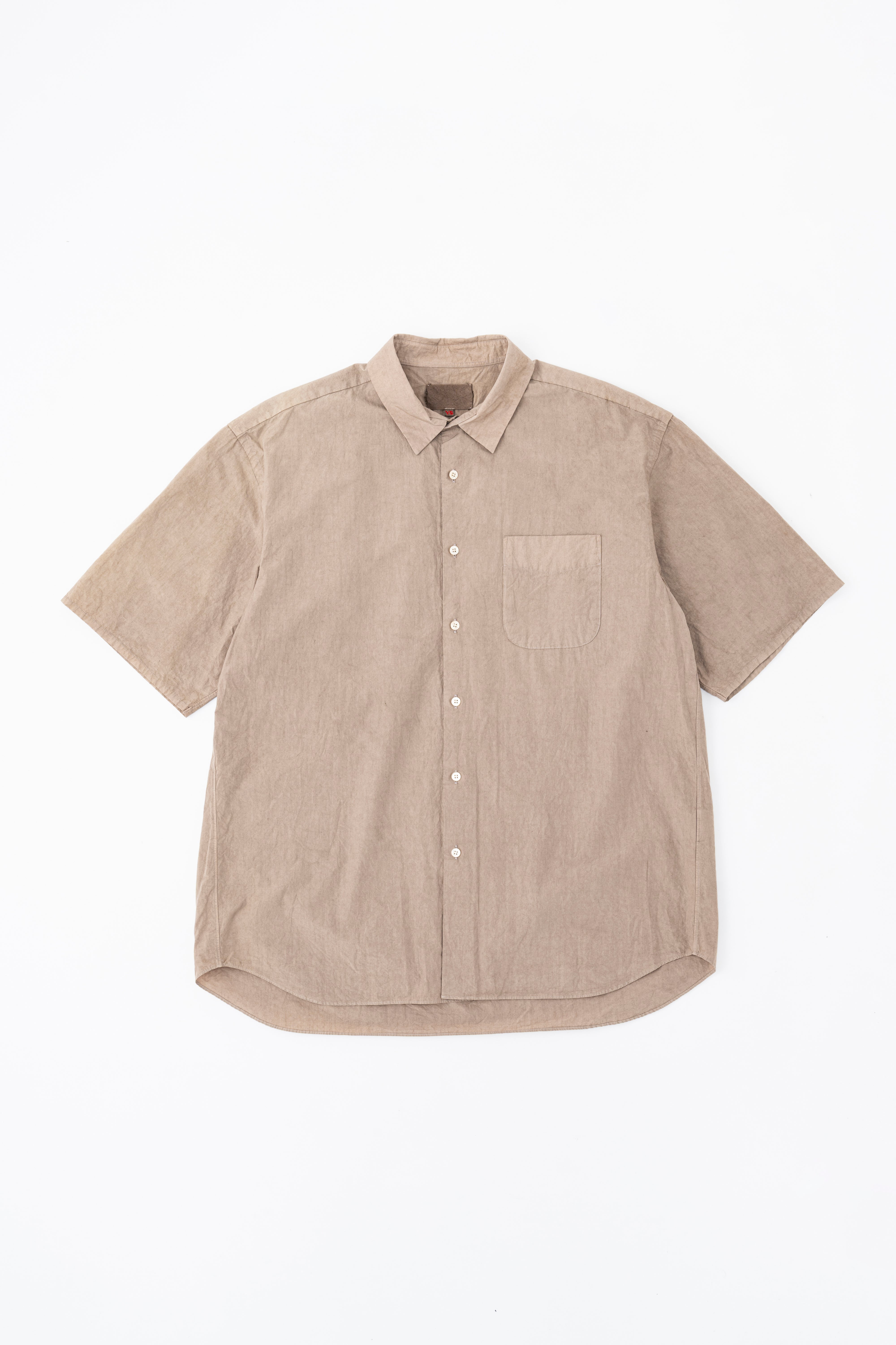 REGULAR COLLAR S/S SHIRT (NATURAL GARMENT DYE)