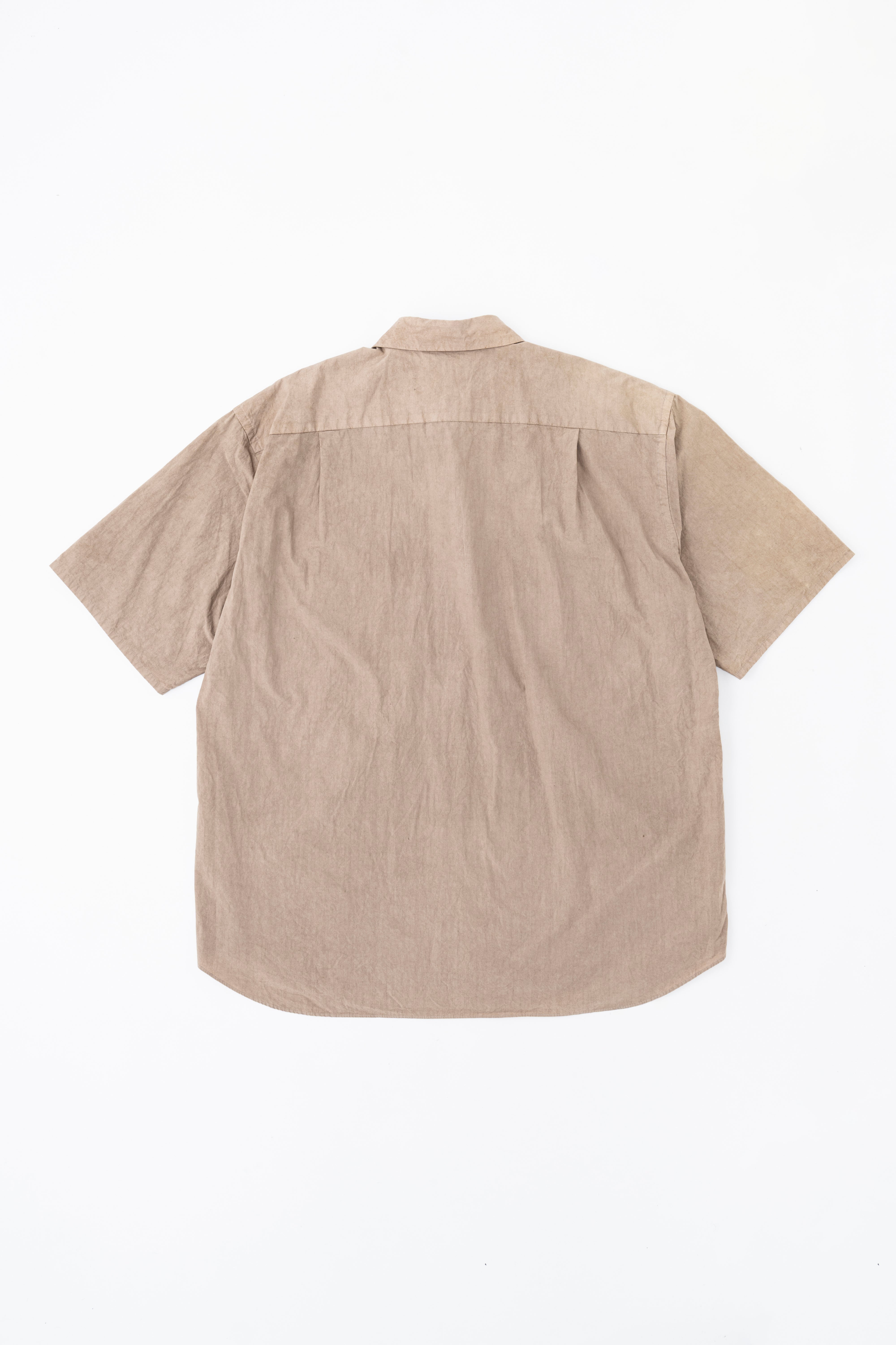 REGULAR COLLAR S/S SHIRT (NATURAL GARMENT DYE)