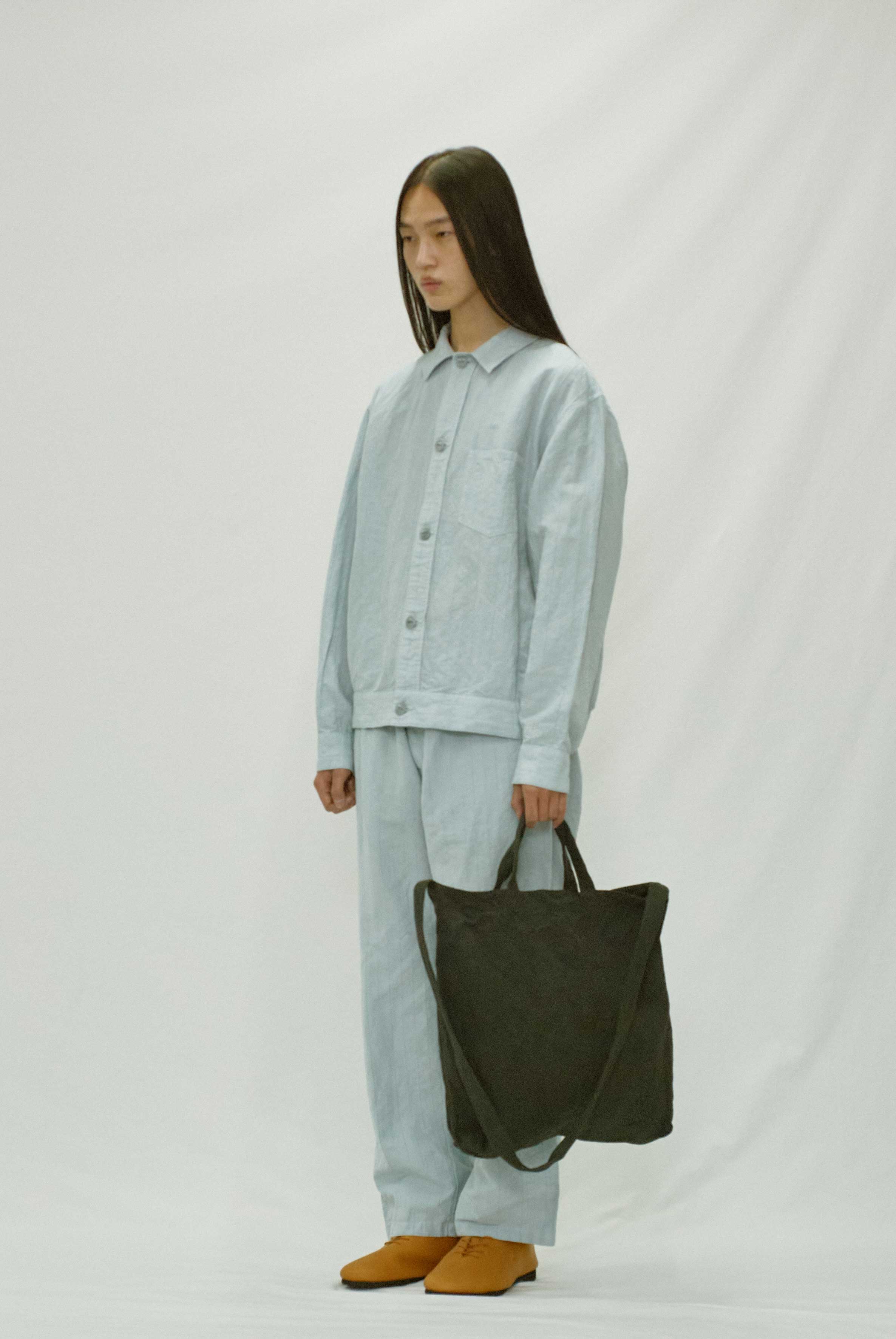 RESEARCHER BAG - LARGE ( SILK × LINEN CANVAS )