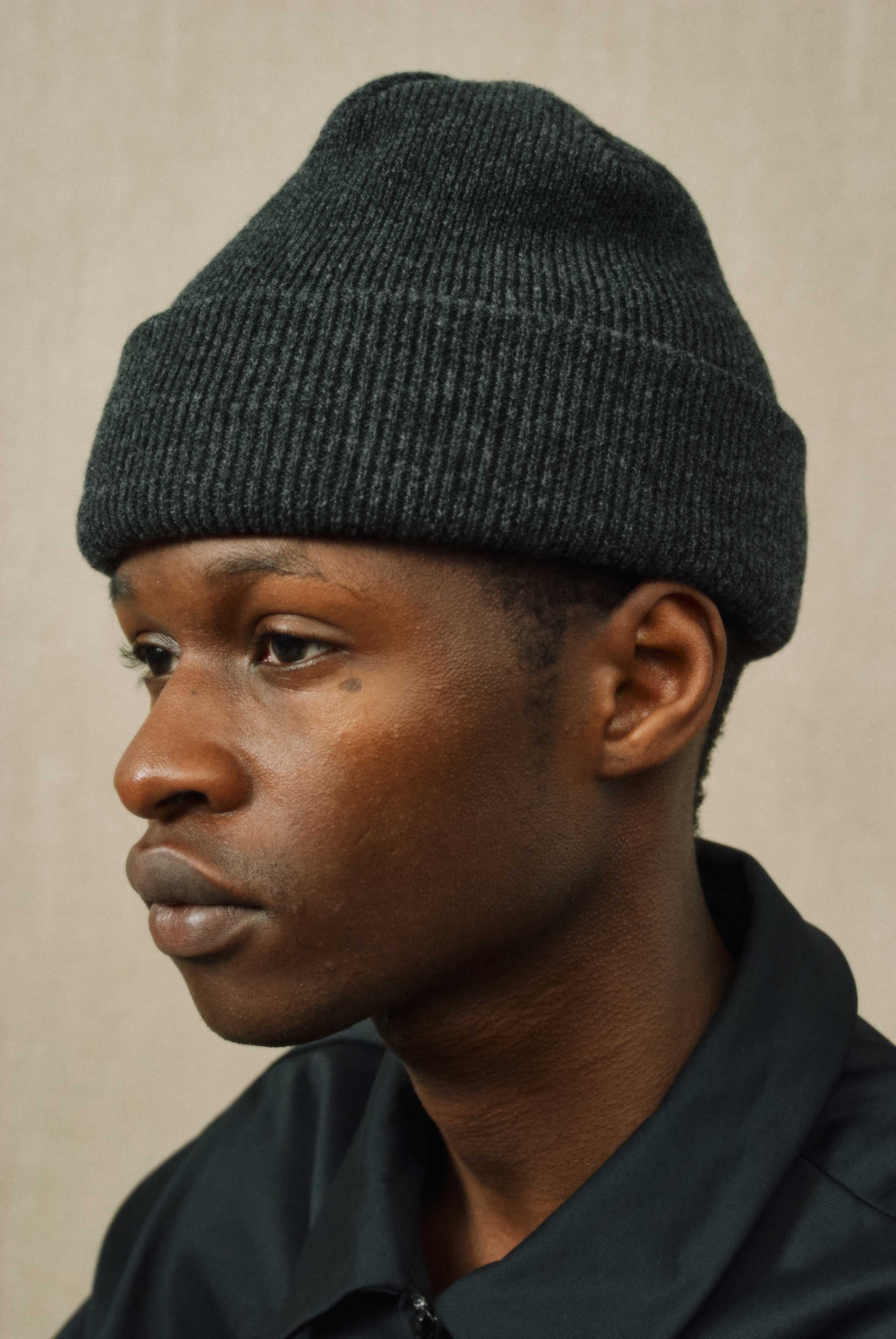 KNIT BIG WATCH CAP - HARD TWIST