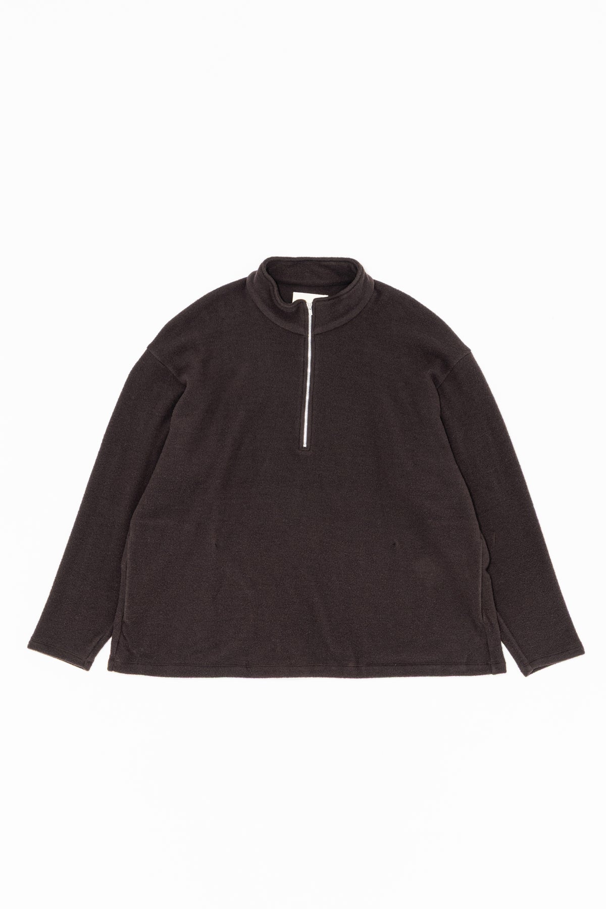 WOOL FLEECE HALF ZIP PULLOVER