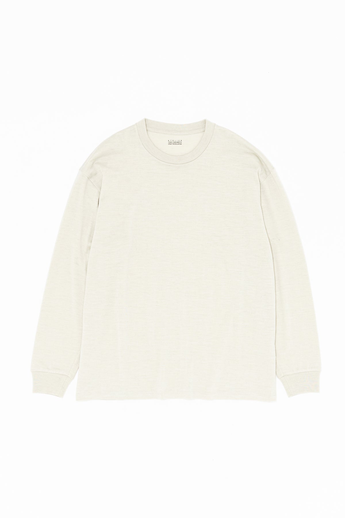 WOOL RAMIE JERSEY CREW NECK PULLOVER