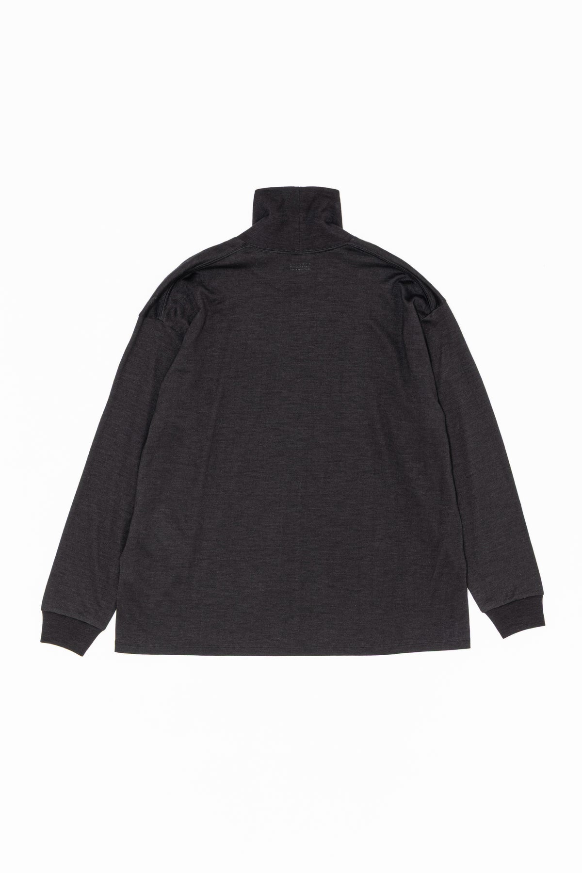 WOOL RAMIE JERSEY HIGH NECK PULLOVER