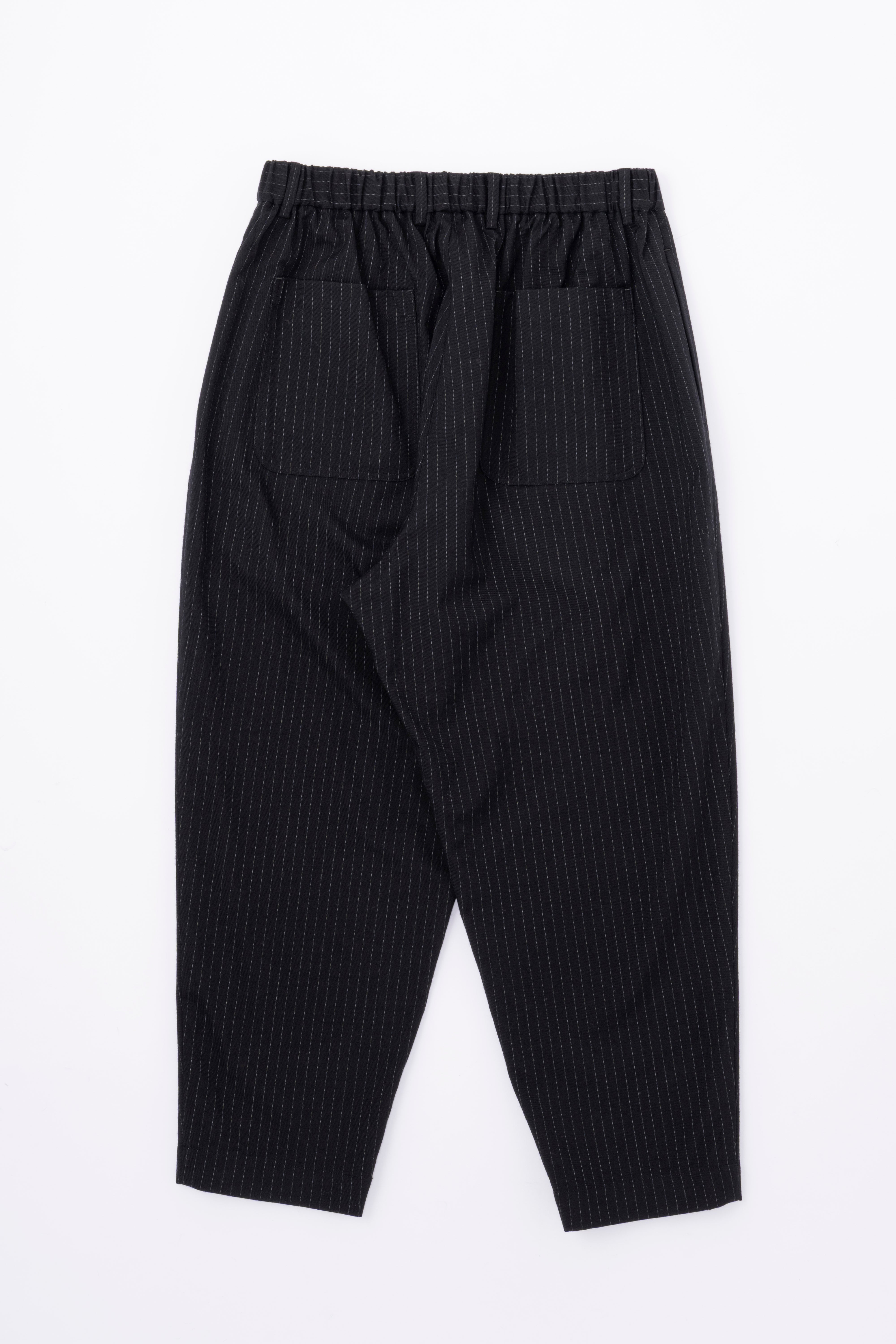 BRUSHED WOOL TAPERED PANTS