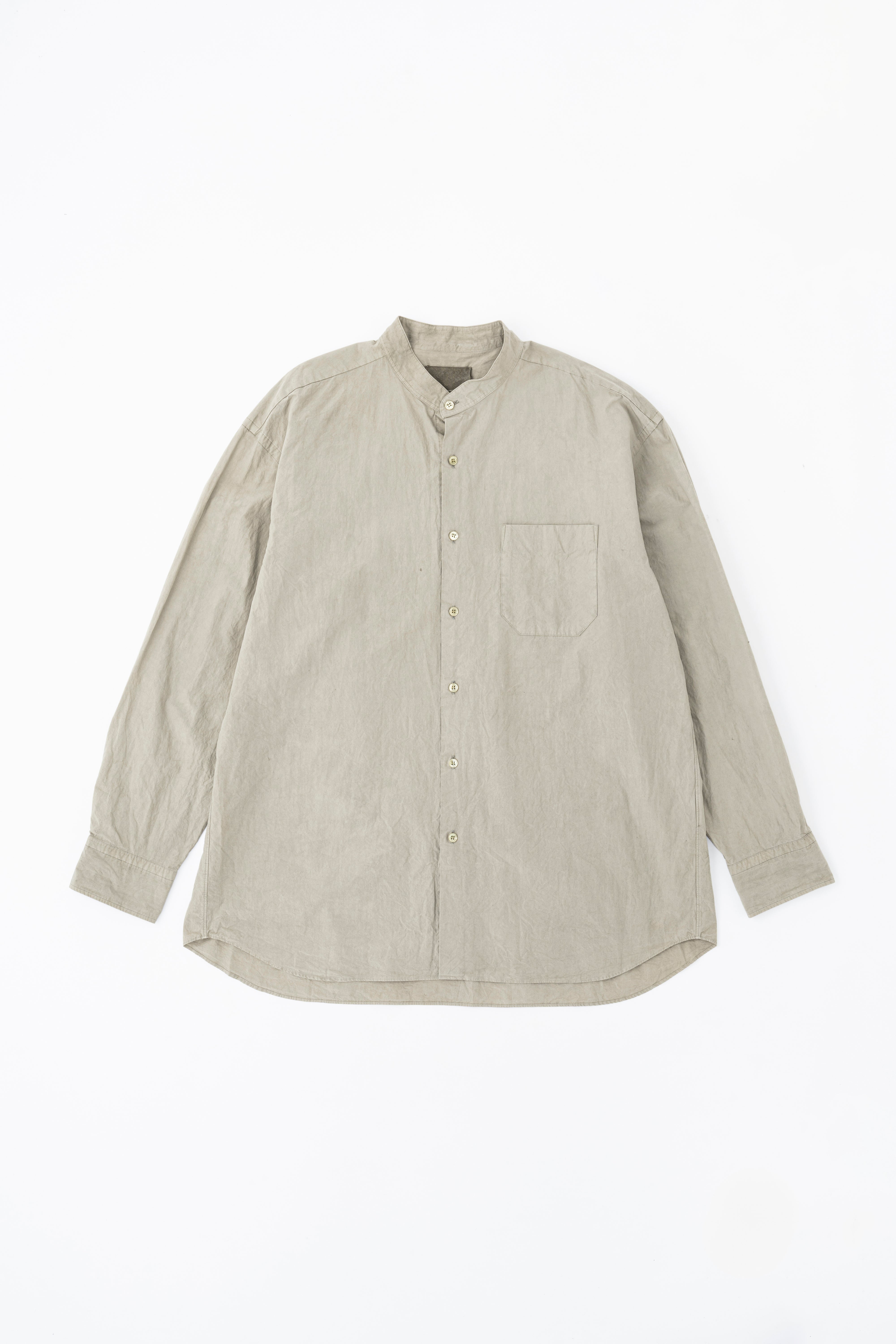 BAND COLLAR SHIRT（NATURAL GARMENT DYE)